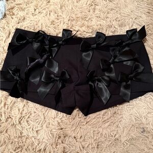 NWT Akira Bow Micro Shorts Black size L